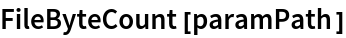 FileByteCount[paramPath]