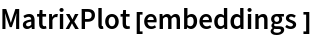 MatrixPlot[embeddings]