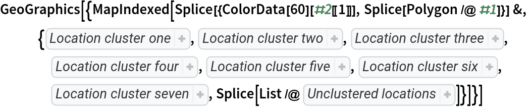 GeoGraphics[{MapIndexed[
   Splice[{ColorData[60][#2[[1]]], Splice[Polygon /@ #1]}] &,
   {{
Entity["Country", "Argentina"], 
Entity["Country", "China"], 
Entity["Country", "Chile"], 
Entity["Country", "Finland"], 
Entity["Country", "Germany"], 
Entity["Country", "Kenya"], 
Entity["Country", "Nepal"], 
Entity["Country", "NewZealand"], 
Entity["Country", "Spain"], 
Entity["Country", "UnitedStates"]}, {
Entity["Country", "Belize"], 
Entity["Country", "CzechRepublic"], 
Entity["Country", "Gambia"], 
Entity["Country", "Greece"], 
Entity["Country", "HongKong"], 
Entity["Country", "Israel"], 
Entity["Country", "Japan"], 
Entity["Country", "Kazakhstan"], 
Entity["Country", "Lebanon"], 
Entity["Country", "Nigeria"], 
Entity["Country", "Poland"], 
Entity["Country", "Russia"], 
Entity["Country", "Serbia"], 
Entity["Country", "Turkey"], 
Entity["Country", "Zambia"]}, {
Entity["Country", "Bangladesh"], 
Entity["Country", "Colombia"], 
Entity["Country", "Egypt"], 
Entity["Country", "France"], 
Entity["Country", "Georgia"], 
Entity["Country", "Guatemala"], 
Entity["Country", "Iraq"], 
Entity["Country", "Jamaica"], 
Entity["Country", "Mali"], 
Entity["Country", "Morocco"], 
Entity["Country", "Pakistan"], 
Entity["Country", "SouthAfrica"], 
Entity["Country", "SriLanka"], 
Entity["Country", "Taiwan"], 
Entity["Country", "Vietnam"]}, {
Entity["Country", "Benin"], 
Entity["Country", "Italy"], 
Entity["Country", "Jordan"], 
Entity["Country", "Libya"], 
Entity["Country", "Mexico"], 
Entity["Country", "Peru"]}, {
Entity["Country", "Austria"], 
Entity["Country", "Cambodia"], 
Entity["Country", "DominicanRepublic"], 
Entity["Country", "Ghana"], 
Entity["Country", "Guam"], 
Entity["Country", "PuertoRico"], 
Entity["Country", "Togo"], 
Entity["Country", "UnitedKingdom"], 
Entity["Country", "UnitedStatesVirginIslands"], 
Entity["Country", "WestBank"]}, {
Entity["Country", "India"], 
Entity["Country", "Portugal"]},
    {
Entity["Country", "EastTimor"], 
Entity["Country", "Malaysia"]}, Splice[List /@ {
Entity["Country", "Australia"], 
Entity["Country", "Bahrain"], 
Entity["Country", "Belarus"], 
Entity["Country", "Belgium"], 
Entity["Country", "Brazil"], 
Entity["Country", "Canada"], 
Entity["Country", "Denmark"], 
Entity["Country", "Ecuador"], 
Entity["Country", "Ethiopia"], 
Entity["Country", "Iran"], 
Entity["Country", "Malta"], 
Entity["Country", "Myanmar"], 
Entity["Country", "Netherlands"], 
Entity["Country", "NorthernMarianaIslands"], 
Entity["Country", "Philippines"], 
Entity["Country", "SaudiArabia"], 
Entity["Country", "SierraLeone"], 
Entity["Country", "SouthKorea"], 
Entity["Country", "Sweden"], 
Entity["Country", "Thailand"], 
Entity["Country", "Tunisia"], 
Entity["Country", "Uganda"], 
Entity["Country", "Uruguay"], 
Entity["Country", "Uzbekistan"], 
Entity["Country", "Venezuela"]}]}]}]