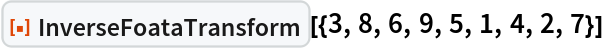 ResourceFunction["InverseFoataTransform"][{3, 8, 6, 9, 5, 1, 4, 2, 7}]