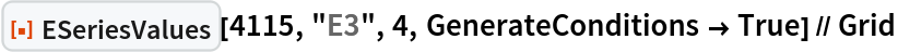 ResourceFunction["ESeriesValues"][4115, "E3", 4, GenerateConditions -> True] // Grid