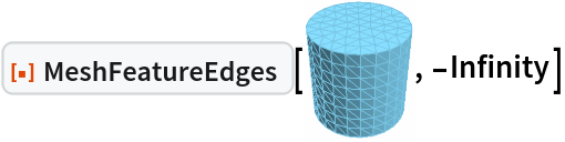 ResourceFunction["MeshFeatureEdges"][\!\(\*
Graphics3DBox[
TagBox[
DynamicModuleBox[{Typeset`mesh = HoldComplete[
BoundaryMeshRegion[CompressedData["
1:eJx1mT2IXkUUhk8SjaCNwRgFq6SwiD+NVTDwio0WqWwUsZCAijZWgoq/hbIJ
RoIrIhZBRcJuNiwIoiAxdy2UwBp2AgmK0XgQWQcM8hUGNRIV9p65y3fuPrcZ
9tnzzXnPfDvvnTm7c//TDzy22cx2bTLbYu2ZdDb1TLobu/vv+7H+3h3eOvvl
i4dL1/jCvofq85/+1v239vw08NN3v/z4kfdXu29ibHzT2ujdsfhc42/HvNsj
T+Obb/rqjQNPfnJiWtekO9jHa0eKv9Lr0EKaP3TodNITccr6o14dSvXGqCtn
nlm9ePtnexsP3Xo3dDU+F/Nf3dc98FOh50yMjf8d+o/H5xp/M+Ztuhq/9uCR
fXueO9Z0DHwmdO9I8X9EnYtp/q9jXc4mPR/FOl6X9G+LdV9M9fZjHf39nPvg
i4+fPbTa/TXzxIMnn1pfz9teuOXz2f0/d7t3PvzPW99fWP/e18bvulf23Hvn
D6d+Gfj8OzMXZheWum3nHp2f+/DXgR/tuTL/d63eb5Xn2d3n1R0p79lepy4n
nVGX+vV+b/h7jLr0Zx8/rEPUpahr4Fv7uvRSr2fgJ0P/9b3+gb8W9d6Q+MW+
ru71NM+uWM97Ut6VWP+bD0zr7EcffV/9vjgf+3ol7d8S+/f8wK95ZPtdtx59
9cT0fG0/rmghxc/3P2tLzJf0KO/7xYi/FPM1flX/ec3F7xuP72lvmw/0D/x4
6Luc5rcpfevr08+zFPMsp3q7qHc51VU0vU5N/1LoX077tIu6l5Oe/Ey6jX8/
Efi2wLcFvi3wbYFvj76/xsG3Bb4t8G2Bbwt8W0Oead8W+LbAtwW+LfBtgW8L
fFvg2wLfFvi2wLcFvh3jyLcFvi3wbYFvC3xb4NsC3xb4tsC3W13ZtwW+LfBt
gW8LfFvg2wLfFvi2wLdjHPm2wLcFvi3wbYFvC3y76cn7XuDbAt8W+HbWP3Dw
7RhHvi3wbYFvt3mybwt8W+Dbsg2f9fPaNG/7MHMHnt+fozw5HvI66YH3SIV7
gQMvwM0gHvI66YH3WoV7igMvwM0gHvI66YH3bIV7kwMvwM0gHvI66YH3foV7
nAMvwM0gHvI66YFzSIV7pQMvwM0gHvI66YFzUYV7rgMvwM0gHvKOz9lN58bn
tAr3bgdegJtBPOR10gPnxgp9AAdegJtBPOR10gPn2Ap9CQdegJtBPOR10gPn
6gp9EgdegA/+meMhr5MeOOdX6Ns48AJ8eB/leMjrpGd4/0/fO4b3e+IOvABv
zyge8jrpgXtQhb6WAy/AzSAe8jrpgXtZhT6bAy/AzSAe8jrpgXtihb6fAy/A
zSAe8jrpgXtrhT6kAy/AzSAe8jrpgXt0hb6oAy/AzSAe8jrpgXt9hT6tAy/A
zSAe8jrpgT5Dhb6xAy/AzSAe8jrpgb5HhT62Ay/AzSAe8jrpgT5Mhb66Ay/A
zSAe8jrpgb5QhT6/Ay/AzSAe8jrpgT5Vhf87OPAC3AziIa+THv0PUpDVwg==

"], {
Polygon[CompressedData["
1:eJxN2HWUVtUawOGhu5GGYUZR5IqIiBcQLt0piIGiCIqBgig3xMKWTkXp7haQ
blAaFaUURCUkRQxC4LLXPN9a+4/jed79ruX8vnPWGmYmpWO31l3TJyUl1br+
nwzX7+muX2F+xRX8Fof7q67gtzncX3MFv8Ph/ror+F0O9zdcwe9xuPdyBb/P
4f6mK/gDDvd/uYJr6s2g7y3uzb31vc19uI++d7gv99X3Lvfjfvre4/7cX9/7
PIAH6PuAB/JAzTW5lt6M+nrzIB6krw8P5sH6+vIQHqKvHw/lofr68zAepm8A
f8gf6hvIH/FHmmtxbb2Z9A3i4Txc32D+mD/WN4Q/4U/0DeURPELfMB7JI/V9
yKN4lL6PeDSP1lyb6+jNrG84j+Ex+j7msTxW3yc8jsfpG8Hjeby+kTyBJ+gb
xRN5or7RPIknaa7DdfVm0TeGJ/NkfWN5Ck/RN46n8lR943kaT9M3gafzdH0T
eQbP0DeJZ/JMzXW5nt6s+ibzLJ6lbwrP5tn6pvIcnqNvGs/lufqm8zyep28G
z+f5+mbyAl6guR7X15tN3yz+lD/VN5sX8kJ9c3gRL9I3lxfzYn3z+DP+TN98
XsJL9C3gpbxUc31uoDe7vk95GS/Tt5CX83J9i3gFr9C3mFfySn2f8SpepW8J
r+bV+pbyGl6juQE31JtD3zJey2v1Led1vE7fCl7P6/Wt5A28Qd8q3sgb9a3m
TbxJ3xr+nD/X3JAb6c2pby1/wV/oW8ebebO+9byFt+jbwFt5q76NvI236dvE
23m7vs95B+/Q3Igb682l7wveyTv1beZdvEvfFv6Sv9S3lb/ir/Rt46/5a33b
eTfv1reDv+FvNDfmJnpz69vJ3/K3+nbxHt6j70vey3v1fcX7eJ++r3k/79e3
mw/wAX3f8Hf8neYm3FRvHn3f8vf8vb49fJAP6tvLh/iQvn38A/+gbz8f5sP6
DvCP/KO+7/gn/klzU26mN6++7/ln/lnfQT7CR/Qd4qN8VN8PfIyP6TvMx/m4
vh/5F/5F3098gk9obsbN9ebT9zOf5JP6jvApPqXvKJ/m0/qO8Rk+o+84n+Wz
+n7hX/lXfSf4HJ/T3Jxb6M2v7yT/xr/pO8Xn+by+0/w7/67vDP/Bf+g7y3/y
n/p+5b/4L33n+AJf0NyCW+otoO83vsgX9Z3nS3xJ3+98mS/r+4P/5r/1/clX
+Iq+v/gqX9V3ga/xNc0tuZXegvoucvil7KL7JY3B6czhflljcHpzuP+tMTiD
OdyvaAzOaA73qxqDM5nD/ZrG4MzmcG+lO/hevTfoC1dwFs6iOR1n5aya03M2
zqY5A2fn7Jozcg7OoTkT5+ScmjNzLs6lOVzBrbUX0hyu4NycW19WzsN59GXj
vJxXX3bOx/n05eD8nF9fTi7ABbTm4oJcUHO4gttoL6w5XME38A368nAhLqQv
LxfmwvrycREuoi8/F+Wi+gpwMS6mtSAX5+KawxV8n/YimsMVXIJL6CvEJbmk
vsJcikvpK8LJnKyvKJfm0vqKcQqnaC3OqZyqOVzBbbWn0xyu4FfM4V5SY/Cr
5nAvpTH4NXO4J2sMft0c7qU1Br9hDvcUjcG9zL30pfKb5nBv6woOf0cpqj98
jvQczsq5h/MMdsWcFTNntCvurLi5RFLa79Vhn5lL2JdwnsWupLOS5qx2pZyV
Micnpf2uEvbZOdk+2XkOu9LOSptz2qU4SzGnJqX9/Bf2uTnVPtV5Hrsbnd1o
zmt3k7ObzGWS0v5NDfv8XMa+jPMCdjc7u9lc0O4WZ7eYyyalfZ8K+0Jc1r6s
88J2tzq71VzErpyzcuZ/RO858V7D2d3u5aL3epuz28zlo/eZeH/l7cs7T7y/
253dbq4QvbfEe6pgX8F54j3d4ewOc8Xo/STeR0X7is4T7+NOZ3eaK0XvIfHc
K9lXcp547nc5u8tcOXreiedb2b6y88TzvdvZ3eZ/Rs818RzDWXX3cF4len6J
51XFvorzqtFzSjyXqvZVnVeLnkfi81ezr+b8nuhzJz7nPfb3OK8efb7E56lu
X915jehz1Ih6a0RdNaKvXyP6OjWi/9/9SWnfj8L3oprm4Kech7nW9euBaF/T
XPv69WC0r2V+yC78nayuuY5dbXP4G067aF/XHP428nC0r2d+xC787aGhuYFd
fXP4vbh9tG9oDr9vPhrtG5kfswu/zzU1N7FrbA6/a3SI9k3N4Wf4x6N9M3NH
u/AzcktzC7vm5vDzW6do39Icfi56Itq3Mj9pF37uaGNubXevOfyb2DnatzG3
9S4T+/vMT7vf7909zS9F+/C+non2D5ifjd5zO/NDdg+aw3vpEu3bmZ+L3md7
8yN2D5vD838+2rc3d43eWwfzY3aPmsNz7hbtO5hfiN5PJ3NHu8fN4Xl2j/ad
zC9G76Gz+Um7J8xPeXaJfWdzD/enPZ8e/HK0/3f0XLuYn7V7xvyf6Pk9b37O
rov5v9Fz6mbuave8+X/R8+hufsGum/nl6HO/ZH7Rrru5p3sPTnyOnlFvz6ir
Z/T1e0Zf5/+6lwv5
"]]}, Method -> {"EliminateUnusedCoordinates" -> True, "DeleteDuplicateCoordinates" -> Automatic, "DeleteDuplicateCells" -> Automatic, "VertexAlias" -> Identity, "CheckOrientation" -> Automatic, "CoplanarityTolerance" -> Automatic, "CheckIntersections" -> Automatic, "BoundaryNesting" -> {{0, 0}}, "SeparateBoundaries" -> False, "TJunction" -> Automatic, "PropagateMarkers" -> True, "ZeroTest" -> Automatic, "Hash" -> 477854254449352176}]]}, 
TagBox[GraphicsComplex3DBox[CompressedData["
1:eJx1mT2IXkUUhk8SjaCNwRgFq6SwiD+NVTDwio0WqWwUsZCAijZWgoq/hbIJ
RoIrIhZBRcJuNiwIoiAxdy2UwBp2AgmK0XgQWQcM8hUGNRIV9p65y3fuPrcZ
9tnzzXnPfDvvnTm7c//TDzy22cx2bTLbYu2ZdDb1TLobu/vv+7H+3h3eOvvl
i4dL1/jCvofq85/+1v239vw08NN3v/z4kfdXu29ibHzT2ujdsfhc42/HvNsj
T+Obb/rqjQNPfnJiWtekO9jHa0eKv9Lr0EKaP3TodNITccr6o14dSvXGqCtn
nlm9ePtnexsP3Xo3dDU+F/Nf3dc98FOh50yMjf8d+o/H5xp/M+Ztuhq/9uCR
fXueO9Z0DHwmdO9I8X9EnYtp/q9jXc4mPR/FOl6X9G+LdV9M9fZjHf39nPvg
i4+fPbTa/TXzxIMnn1pfz9teuOXz2f0/d7t3PvzPW99fWP/e18bvulf23Hvn
D6d+Gfj8OzMXZheWum3nHp2f+/DXgR/tuTL/d63eb5Xn2d3n1R0p79lepy4n
nVGX+vV+b/h7jLr0Zx8/rEPUpahr4Fv7uvRSr2fgJ0P/9b3+gb8W9d6Q+MW+
ru71NM+uWM97Ut6VWP+bD0zr7EcffV/9vjgf+3ol7d8S+/f8wK95ZPtdtx59
9cT0fG0/rmghxc/3P2tLzJf0KO/7xYi/FPM1flX/ec3F7xuP72lvmw/0D/x4
6Luc5rcpfevr08+zFPMsp3q7qHc51VU0vU5N/1LoX077tIu6l5Oe/Ey6jX8/
Efi2wLcFvi3wbYFvj76/xsG3Bb4t8G2Bbwt8W0Oead8W+LbAtwW+LfBtgW8L
fFvg2wLfFvi2wLcFvh3jyLcFvi3wbYFvC3xb4NsC3xb4tsC3W13ZtwW+LfBt
gW8LfFvg2wLfFvi2wLdjHPm2wLcFvi3wbYFvC3y76cn7XuDbAt8W+HbWP3Dw
7RhHvi3wbYFvt3mybwt8W+Dbsg2f9fPaNG/7MHMHnt+fozw5HvI66YH3SIV7
gQMvwM0gHvI66YH3WoV7igMvwM0gHvI66YH3bIV7kwMvwM0gHvI66YH3foV7
nAMvwM0gHvI66YFzSIV7pQMvwM0gHvI66YFzUYV7rgMvwM0gHvKOz9lN58bn
tAr3bgdegJtBPOR10gPnxgp9AAdegJtBPOR10gPn2Ap9CQdegJtBPOR10gPn
6gp9EgdegA/+meMhr5MeOOdX6Ns48AJ8eB/leMjrpGd4/0/fO4b3e+IOvABv
zyge8jrpgXtQhb6WAy/AzSAe8jrpgXtZhT6bAy/AzSAe8jrpgXtihb6fAy/A
zSAe8jrpgXtrhT6kAy/AzSAe8jrpgXt0hb6oAy/AzSAe8jrpgXt9hT6tAy/A
zSAe8jrpgT5Dhb6xAy/AzSAe8jrpgb5HhT62Ay/AzSAe8jrpgT5Mhb66Ay/A
zSAe8jrpgb5QhT6/Ay/AzSAe8jrpgT5Vhf87OPAC3AziIa+THv0PUpDVwg==

"], 
{RGBColor[0.465719011680535, 0.7656186418234469, 0.8836254737685788], EdgeForm[RGBColor[
         0.465719011680535, 0.7656186418234469, 0.8836254737685788]], TagBox[Polygon3DBox[CompressedData["
1:eJxN2HWUVtUawOGhu5GGYUZR5IqIiBcQLt0piIGiCIqBgig3xMKWTkXp7haQ
blAaFaUURCUkRQxC4LLXPN9a+4/jed79ruX8vnPWGmYmpWO31l3TJyUl1br+
nwzX7+muX2F+xRX8Fof7q67gtzncX3MFv8Ph/ror+F0O9zdcwe9xuPdyBb/P
4f6mK/gDDvd/uYJr6s2g7y3uzb31vc19uI++d7gv99X3Lvfjfvre4/7cX9/7
PIAH6PuAB/JAzTW5lt6M+nrzIB6krw8P5sH6+vIQHqKvHw/lofr68zAepm8A
f8gf6hvIH/FHmmtxbb2Z9A3i4Txc32D+mD/WN4Q/4U/0DeURPELfMB7JI/V9
yKN4lL6PeDSP1lyb6+jNrG84j+Ex+j7msTxW3yc8jsfpG8Hjeby+kTyBJ+gb
xRN5or7RPIknaa7DdfVm0TeGJ/NkfWN5Ck/RN46n8lR943kaT9M3gafzdH0T
eQbP0DeJZ/JMzXW5nt6s+ibzLJ6lbwrP5tn6pvIcnqNvGs/lufqm8zyep28G
z+f5+mbyAl6guR7X15tN3yz+lD/VN5sX8kJ9c3gRL9I3lxfzYn3z+DP+TN98
XsJL9C3gpbxUc31uoDe7vk95GS/Tt5CX83J9i3gFr9C3mFfySn2f8SpepW8J
r+bV+pbyGl6juQE31JtD3zJey2v1Led1vE7fCl7P6/Wt5A28Qd8q3sgb9a3m
TbxJ3xr+nD/X3JAb6c2pby1/wV/oW8ebebO+9byFt+jbwFt5q76NvI236dvE
23m7vs95B+/Q3Igb682l7wveyTv1beZdvEvfFv6Sv9S3lb/ir/Rt46/5a33b
eTfv1reDv+FvNDfmJnpz69vJ3/K3+nbxHt6j70vey3v1fcX7eJ++r3k/79e3
mw/wAX3f8Hf8neYm3FRvHn3f8vf8vb49fJAP6tvLh/iQvn38A/+gbz8f5sP6
DvCP/KO+7/gn/klzU26mN6++7/ln/lnfQT7CR/Qd4qN8VN8PfIyP6TvMx/m4
vh/5F/5F3098gk9obsbN9ebT9zOf5JP6jvApPqXvKJ/m0/qO8Rk+o+84n+Wz
+n7hX/lXfSf4HJ/T3Jxb6M2v7yT/xr/pO8Xn+by+0/w7/67vDP/Bf+g7y3/y
n/p+5b/4L33n+AJf0NyCW+otoO83vsgX9Z3nS3xJ3+98mS/r+4P/5r/1/clX
+Iq+v/gqX9V3ga/xNc0tuZXegvoucvil7KL7JY3B6czhflljcHpzuP+tMTiD
OdyvaAzOaA73qxqDM5nD/ZrG4MzmcG+lO/hevTfoC1dwFs6iOR1n5aya03M2
zqY5A2fn7Jozcg7OoTkT5+ScmjNzLs6lOVzBrbUX0hyu4NycW19WzsN59GXj
vJxXX3bOx/n05eD8nF9fTi7ABbTm4oJcUHO4gttoL6w5XME38A368nAhLqQv
LxfmwvrycREuoi8/F+Wi+gpwMS6mtSAX5+KawxV8n/YimsMVXIJL6CvEJbmk
vsJcikvpK8LJnKyvKJfm0vqKcQqnaC3OqZyqOVzBbbWn0xyu4FfM4V5SY/Cr
5nAvpTH4NXO4J2sMft0c7qU1Br9hDvcUjcG9zL30pfKb5nBv6woOf0cpqj98
jvQczsq5h/MMdsWcFTNntCvurLi5RFLa79Vhn5lL2JdwnsWupLOS5qx2pZyV
Micnpf2uEvbZOdk+2XkOu9LOSptz2qU4SzGnJqX9/Bf2uTnVPtV5Hrsbnd1o
zmt3k7ObzGWS0v5NDfv8XMa+jPMCdjc7u9lc0O4WZ7eYyyalfZ8K+0Jc1r6s
88J2tzq71VzErpyzcuZ/RO858V7D2d3u5aL3epuz28zlo/eZeH/l7cs7T7y/
253dbq4QvbfEe6pgX8F54j3d4ewOc8Xo/STeR0X7is4T7+NOZ3eaK0XvIfHc
K9lXcp547nc5u8tcOXreiedb2b6y88TzvdvZ3eZ/Rs818RzDWXX3cF4len6J
51XFvorzqtFzSjyXqvZVnVeLnkfi81ezr+b8nuhzJz7nPfb3OK8efb7E56lu
X915jehz1Ih6a0RdNaKvXyP6OjWi/9/9SWnfj8L3oprm4Kech7nW9euBaF/T
XPv69WC0r2V+yC78nayuuY5dbXP4G067aF/XHP428nC0r2d+xC787aGhuYFd
fXP4vbh9tG9oDr9vPhrtG5kfswu/zzU1N7FrbA6/a3SI9k3N4Wf4x6N9M3NH
u/AzcktzC7vm5vDzW6do39Icfi56Itq3Mj9pF37uaGNubXevOfyb2DnatzG3
9S4T+/vMT7vf7909zS9F+/C+non2D5ifjd5zO/NDdg+aw3vpEu3bmZ+L3md7
8yN2D5vD838+2rc3d43eWwfzY3aPmsNz7hbtO5hfiN5PJ3NHu8fN4Xl2j/ad
zC9G76Gz+Um7J8xPeXaJfWdzD/enPZ8e/HK0/3f0XLuYn7V7xvyf6Pk9b37O
rov5v9Fz6mbuave8+X/R8+hufsGum/nl6HO/ZH7Rrru5p3sPTnyOnlFvz6ir
Z/T1e0Zf5/+6lwv5
"]],
Annotation[#, "Geometry"]& ]}],
MouseAppearanceTag["LinkHand"]],
AllowKernelInitialization->False],
"MeshGraphics3D",
AutoDelete->True,
Editable->False,
Selectable->False],
Boxed->False,
DefaultBaseStyle->{"MeshGraphics3D", FrontEnd`GraphicsHighlightColor -> Hue[0.1, 1, 0.7]},
ImageSize->{44.630033819577235`, Automatic},
Lighting->{{"Ambient", 
GrayLevel[0.45]}, {"Directional", 
GrayLevel[0.3], 
ImageScaled[{2, 0, 2}]}, {"Directional", 
GrayLevel[0.33], 
ImageScaled[{2, 2, 2}]}, {"Directional", 
GrayLevel[0.3], 
ImageScaled[{0, 2, 2}]}}]\), -Infinity]