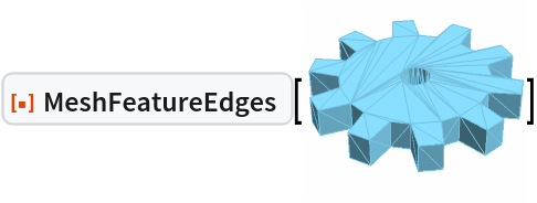 ResourceFunction["MeshFeatureEdges"][\!\(\*
Graphics3DBox[
TagBox[
DynamicModuleBox[{
      Typeset`mesh = {MeshRegion, {Method -> {"EliminateUnusedCoordinates" -> True, "DeleteDuplicateCoordinates" -> Automatic, "DeleteDuplicateCells" -> Automatic, "VertexAlias" -> Identity, "CheckOrientation" -> Automatic, "CoplanarityTolerance" -> Automatic, "CheckIntersections" -> Automatic, "BoundaryNesting" -> Automatic, "SeparateBoundaries" -> Automatic, "TJunction" -> Automatic,
           "PropagateMarkers" -> True, "ZeroTest" -> Automatic}}}}, 
TagBox[GraphicsComplex3DBox[CompressedData["
1:eJx9Vj1oVEEQXhJEEfREQavIKTYqFhJRBGFf8IeLXrw7i6QSnhfUJiLRi6gI
pkkbg0EkaHGlRbRJK86JiCBilTQi5DobbcQQS9+be7v3zbDrQHjcl4/Z2Zlv
ZvZA8/aV6wPGmMfZ36Dp2esnl2326X7f3+LvWDO1CifAy/uu1vNve/jgdmvA
Mj4F+J3WYiX/JtuWH2mcIrjj2wgf8fbq/WvM35y7g3h5/s80x7e0MqlxKnBx
7ofGw/x3+/zCTcTTr6c4vnTw/QTi5letxn6PNoZFnJv13v3Xl8/ZiB8Rz4/j
nOfOt9ZpzCfGo+vi8hw7V9QL7ov82Z2fqpy3jxMW8eTnxiXO69DeEYyn+3Tt
Fv//5a4p9I/5R3x2afwun78xOSPymbyd4njvmQeaTwXfKj4VfF13CtQdz0W8
W9nCuuqujF7Q/m3AP+pH68QGdJLn3wbyn9fdBvSTvCv16nLy1Q1R3y/ls+x/
64uLOv9U5F/cC+oSyw8pvvMj8LFmwnFSWo3lP1av2H2FPiFvWrcub0KHkB/C
vmisn+DzP5dq9j94aI4JvpoziFMA133n+apPnel+d6b7EeuLdXSW7Hi+h/O5
OF7XflCfGA/qE+NBHeK5qAdnur9CfB0nQZyx/nWm+93Hr+Yn4jaAa72F8hDz
QwqnEJ7pKv8d0hvisf2CcTo96Ho5/SCu55j3o+aVM70HneV9zecWfR3iaz04
HYr41dwOxYl4Psf4XsUci80N9I9zBuPEOeZNvTec6XcF4jaA53uB/RR7Af27
uYF8/a7wOLyLcB7iO0H4gb0v5irsZeTjXkY+7jXNJ9Pf4+ifTH/ve4O9I/zD
XojNYeQnC0eO8b1Gf9f0fcn03zmeX6mWmd8ZqZPCCXBvWT7J9N9d/r7ZuQTn
+v0CfSrqDn0h6gW6Ffk8VOI40jd/D2P8qB8RP+Rf9AvkH/mYn9h9BT/TG/sv
9Ab3YrzzbPfAGcf/B53A4XI=
"], 
{RGBColor[0.465719011680535, 0.7656186418234469, 0.8836254737685788], EdgeForm[RGBColor[
         0.465719011680535, 0.7656186418234469, 0.8836254737685788]], TagBox[Polygon3DBox[CompressedData["
1:eJwNw4dbMXEAAOCsKBLlOJKdcYgjwhlZXXIhWRFyP3vvPf7z7/l6n+dVkqM0
ST07O/v3l/ZXHXh5UL+o/IE6l6ZWBfJ+FZxXSb7zsCR/V/imcfmSu29xrnAn
LpA5MZUUM35JrpDPF4qoDPK8+ss4/6VXqkKF6JxeLVfoSJlu/imLFDrEXH4s
/Zgff4zBksKkezSWbEEj22ZM2ticzySbk7xKfXKuPgVE6kqQ0pnsOCG4xgWm
JzvPg1/zcAhz30Bu5VfmQpnRYtBTxG6P+MKYVh/WZhyUiwxFnv5Syr+s7+DS
Cm7cHt6NB3gNl8AQSfh8iQ9ZKHovi1IcTibFyXQ+s5jPrGfXRyJ7y3IZvOlE
MSs3pF0h2a1Ldh99ld6/Sl/Demn44SWueYjH39BssaaJo+hbzILGLLH3Yrdm
tbz3h7CqDTfbqlq3h5xkekQm1ct2B6Q77vXGM/GSPocnwwnc7sP1pgpZbsbr
mex0ixxOmx2yROjjLmV9ms1OR+aYwjZC1wIIni+pYjqDSj8djucM+nrMZK2Z
rNP69sTqFpXHw/6iq6R0L6yXCQEb4rAFVxzBYbff77a8a+iGByGQUQshu81W
yEUVQhQ1KdAn03azQusabh3V1FVieLlZriSw+E4ilt1L5cqiQV68NCSKCUPk
CdWo1A8a9Wq50GsRSwRdzhdmxPhoNlojlkTEuphPgcjLFwHQarjtPszu9tqx
+WSqs3srHUDjg0p5UOvh2Ro+nYzwjyxx3E9tyaBtChq0TgtMhqPKoONyYE6H
69npGg0HxGI6GgSH/YEjg7mwkMeHrxYEsV3ttwR+JGZHfDoKEtPkoN8R6bzB
QbkULGPhUL/d8bh9vg/ci2XS3kyn3fLnQdwPAv74SyDebrZazcZbHERD4ddo
uDfDY2/gPQaa9UaOBPkcSBHJz1Qy85Uu5PKNOu27kC//lMgKqFbI3yr5H5RX
wtc=
"]],
Annotation[#, "Geometry"]& ]}],
MouseAppearanceTag["LinkHand"]],
AllowKernelInitialization->False],
"MeshGraphics3D",
AutoDelete->True,
Editable->False,
Selectable->False],
Boxed->False,
DefaultBaseStyle->{"MeshGraphics3D", FrontEnd`GraphicsHighlightColor -> Hue[0.1, 1, 0.7]},
Lighting->{{"Ambient", 
GrayLevel[0.45]}, {"Directional", 
GrayLevel[0.3], 
ImageScaled[{2, 0, 2}]}, {"Directional", 
GrayLevel[0.33], 
ImageScaled[{2, 2, 2}]}, {"Directional", 
GrayLevel[0.3], 
ImageScaled[{0, 2, 2}]}}]\)]