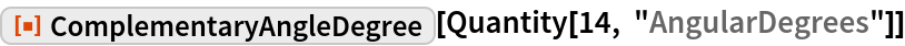 ComplementaryAngleDegree | Wolfram Function Repository