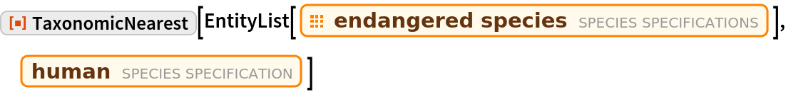 TaxonomicNearest | Wolfram Function Repository