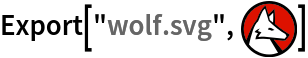 Export["wolf.svg", \!\(\*
GraphicsBox[
{Thickness[0.0013020833333333333`], 
{FaceForm[{RGBColor[0.8666670000000001, 0.06666670000000002, 0.], Opacity[1.]}], FilledCurveBox[{{{1, 4, 3}, {1, 3, 3}, {1, 3, 3}, {1, 3, 3}, {1,
        3, 3}, {1, 3, 3}, {1, 3, 3}, {1, 3, 3}, {1, 3, 3}, {1, 3, 3}, {1, 3, 3}, {1, 3, 3}, {1, 3, 3}, {1, 3, 3}, {1, 3, 3}, {1, 3, 3}, {0, 1, 0}, {0, 1, 0}, {1, 3, 3}, {1, 3, 3}, {1, 3, 3}, {
       1, 3, 3}, {1, 3, 3}}}, CompressedData["
1:eJxdVGtIFFEU3nyEmCzaC8mMVTQMC/GHhIb0aahZSWQpWmaLaJnumo9d3XVH
3Z3ZHbUSE00tK7GwB0RomJmUZGpaoplki5m9JCwq8oFJiNBcz/5q4HLnnjlz
zvkeM14pZ2LT7GUy2SpphUvLTlpeLbnpVZMFkO+4f/X3uIj9O8vDlKZc1O45
p5q2ivA8mrrr44kMJFU+W/AbtCBM+XXEuzQFNxt6FS2LAjwCJn1WB8bBNSG4
bcCHR8+CX1JleCTWCk9fNnmWQMaumXD84nYHJXfpUePuEC+PAQq6GjcFWLW4
/Vzq2B2JudGYFNcPOTgy1dzQmxCL+iypQqcKr70n/hbziRhhe0gerke0zy/r
lDSnp47yvqShnwXOczjA4pZTNN+nIiR3RrvYHTtN+b4lCGkbyO/KzETGY021
u58RcQz4lBp9ComIPyaop5fuzJ7NpjpPBKRXSZM75mGfi51/aZCFeKqyncss
NPd2DVjZxjHbeVSD0o3jw4seIhg9piYt5feb0czmqs0nPvUCCtffi/p8sgD6
71sDnXx5wrlVD0b7wRkem9nNq0LM3JKI6hcIRwFHulwzEz/vOOp7iafdvQjS
2xV1lUaa6xtHusiLCN9PDv5swBccGOyqHo7iuRzhW1OEdUy/KFtcVoJyJnx6
IfW/YkQ109GqI5wPTKR3hM1Hj3is+GpcCzfmi26B+us0xOeQGQaG2zuPeA41
k08u51CfVoH0dMqmuFyAK6sfqiZdZ3mU/TjUsaVJRfndPN4PLx6e0qrIVzU8
ZpjfclWIZryXmADm2ygV6aA20nO5mvhpK8bdWYk4jZr8MWagehuyUMf89dAE
hUVqGB9Pvknl0TG//EbXmkjzOQrYy+rWHqdzvYALkrxJS0rCnWohHe3T6f0K
EcGsz1A2fWeDIt7qJAOMaAmPWyntzga0sz4JIvkj2Ej1Jf5WcCTyFI8UyB8G
M9jno5gzkp8dRNK5jyOdLoqk6zYDQp2tN7J7Rco360mXCRH//w/+AZhY3b4=

"]]}, 
{FaceForm[{RGBColor[1., 1., 1.], Opacity[1.]}], FilledCurveBox[{{{1, 4, 3}, {1, 3, 3}, {1, 3, 3}, {1, 3, 3}, {1,
        3, 3}, {1, 3, 3}, {1, 3, 3}, {0, 1, 0}, {1, 3, 3}, {1, 3, 3}, {1, 3, 3}, {1, 3, 3}, {1, 3, 3}, {1, 3, 3}, {1, 3, 3}, {1, 3, 3}, {1, 3, 3}, {1, 3, 3}, {1, 3, 3}, {0, 1, 0}, {0, 1, 0}, {
       1, 3, 3}, {1, 3, 3}, {1, 3, 3}, {1, 3, 3}, {1, 3, 3}, {1, 3, 3}, {0, 1, 0}}}, CompressedData["
1:eJw1VAlIVFEUNYuMMjFbELNsNUtaIaTFOpZlm4RGJaY52TYzOv/Pn/n/z9SY
OvNtRyykhULNso0ixFZDTSIygsrMFiupaCfKSkJCgt7tTgOP9++8e+8795x7
38hsOXVjz4CAgB5iJYsVKFZk+oZZr2QVs14tLz7UVITmUS9+51c54GqoiJgc
WYTH7s/RUw8qmFhT1nF6kIEZl+7oDU12WOvU0vBQH0rDe60K6W+Hef/XvLnj
vXDSR7cESrt8RiEmt4/p7R1g4/Mb+ej79IQ9fpIV14Zv/5JSvo39s8wYWe0w
7+/yYHWIuOnBJgTQL20rplB82XrO066j+JAUZhxbh4eEM9rJuyMLZ360JGd/
kjCUHD9nsv0yBzuHtN3vcmYg1Gi8W3nPjMS9uR+7e6xBK8U1bMQ58qvbgEXB
gbE7P6zGqaO3RlRPseMf0PqFGEaFxOvYR3kezQPB69C2sF0K9r+eB/vH7rM/
ahL5vL4AIzJKbv76lIzjC650/qlycx2DZcwk/tpceHa/a8Xb8TL793PBdH1x
cGCUjFgCnKBDeB+YP19GPOE4qyGNHEtk5jtIQ6LpffMoYf/DZ1Hx7qQAcsaf
r1ZBo5Cn1wcZokprXagElXgukLEsbneCqd7M/NyRWM84C+dZoGDc1D7nI29b
YSG9Rvv5zbbhtWgPaYfK8VoO90enyvFOC9eXpKGF/K2bsYb036thLNURZWZ7
qc56V1jQKa4PbdThILvTyjxOc7HuplzMobpPuBBN8S9szEuQG4eF/I3Zfh6y
3BhIuqZIvF91QSHCZtvwLW/u9LXBLu6XfbloWiqAJ+qM96LE/ThMB5kVq+yc
r0zDV4pbqDCOcL8dbcdl8vvpRBvptlJi/Mcc7Bdjg+jma8OjFNyme3bZmU9N
4fgdDriJr0oFYYSzQOX/0xXWq8qH72Snyly314Bg+X1zq/98nYGbv2IySnz+
+5IM1NL8zHby3PYzeD7uOZEp2i7muY/9hqigtqgu93HeBBUdpwXCHB88gy4k
vSlSsUWMd5+7hcyXqsNGfXwkn89b3YyzzsP5kz2se5uH+fyeD9pMtR5EEQGL
vczjAb8dYXB87638fqT7WGerm/u60svvyxOd++pdIXLp/hCd+ZvmwwTSfb2G
PcTHdoN12KNyHzwswv/3awnNr3i//gJ+oSBs
"]]}, 
{Thickness[0.0013020833333333333`], FilledCurveBox[{{{1, 4, 3}, {1, 3, 3}, {1, 3, 3}, {1, 3, 3}, {1,
         3, 3}, {1, 3, 3}, {1, 3, 3}, {1, 3, 3}}, {{1, 4, 3}, {1, 3, 3}, {1, 3, 3}, {1, 3, 3}, {1, 3, 3}, {1, 3, 3}, {0, 1, 0}, {0,
         1, 0}, {1, 3, 3}, {1, 3, 3}, {1, 3, 3}, {1, 3, 3}, {1, 3, 3}, {1, 3, 3}, {1, 3, 3}, {1, 3, 3}, {1, 3, 3}, {0, 1, 0}, {0,
         1, 0}, {1, 3, 3}, {1, 3, 3}}, {{1, 4, 3}, {1, 3, 3}, {1, 3, 3}, {1, 3, 3}}, {{1, 4, 3}, {0, 1, 0}, {0, 1, 0}, {1, 3, 3}, {
        1, 3, 3}, {1, 3, 3}, {1, 3, 3}, {1, 3, 3}, {1, 3, 3}, {1, 3, 3}, {1, 3, 3}, {1, 3, 3}, {1, 3, 3}, {1, 3, 3}, {1, 3, 3}, {1,
         3, 3}, {1, 3, 3}}, {{1, 4, 3}, {1, 3, 3}, {1, 3, 3}, {1, 3, 3}}}, {CompressedData["
1:eJxTTMoPSmViYGCQBGIQDQY1LQ4otE0ThN7T5iDcfODUwtg6CJ+hA0pXwPnv
auxN4xYVosoLpMP1g2mFGFTzHVxQ7QECIRR7YKACzn+LbA9MP8wemPkwGiYO
VIfqPkxzhbHZC3MXzB6Yu2Hmw/wFswfo77fYwgEpnFD8B9MPswcp/AFh+EFb

"], CompressedData["
1:eJxTTMoPSmViYGCwAGIQDQYFiQ4wOmPi2xp7yQQHgeYDpxaeTXLwSxKIsNwS
6yAC4jumOGz7/PdKRWY0RP5kqoMwiE5MdADqMo1bVQShn6VC6E/VENos16F8
33wp/fV1Du9A/KYCh6MKG4oyGBoh9goUQuiSZoj6uhIIf18LRF90KVwerH9T
GYR/ogFCLyiH6PtX59DpmPD0wppqiLs+VjkcAdnzogEi/gJqzrcmiPzFYoj5
us0QenIx3B6w/M1CDL71ff/e6fObHB78rMva05IP1we2v6sQoo6zCEKvLITY
O6EALn8bpK8k10EIJG9bCBHXg5qTXAzRlwvVJ1NKkH8HZF4OVL96GcS8azkQ
fjiUPy0X4g+Tcoj+Tqh6/woIzVwAkZ9TATGPJx/Cz4Hy36RD+FfKIHyddIi5
VaUOamyNU51nZ0HkeaDhK5CLGo94+GD3OGZC3DEdmn7aMiDqJuRh8MH0C6j/
VQqgdBkkPWpC3e0CTR8c+RD5EAQfEs5o/OkVDh/A6TYPkr5m1TtMkGAJ4/P1
g8jr1zoE8DBpt7O5Q9w7t8rhACgf/HSCyP8uh/PB8q5FEPMVnKHhnQlJL2uC
4PkMRgMAB6tWGw==
"], {{384., 553.949}, {410.551, 579.449}, {414.449, 583.352}, {439.949, 607.949}, {441.89799999999997`, 558.898}, {441., 533.398}, {438., 473.39799999999997`}, {
        423.301, 488.10200000000003`}, {393.75, 506.852}, {393.75, 506.852}, {393.75, 506.852}, {387.89799999999997`, 541.352}, {
        384., 553.949}}, CompressedData["
1:eJxTTMoPSmViYGAwAGIQDQZLmh0e/KzL2lOS6FC+b76UPn+zgwZb41Rn5zgH
m/v+vdMzmxwOfP57pcIzyuGIwoaijF2NDh48TNrt18IcOh0Tnl7gqXEQaD5w
auHNXIi8RKMD2NyGHOz8SU0OIiD1D7MdrEHmP2+Cy4PtM212uANyzx+o+nst
DsIg9ZrFxPFlGhze1tibxulVQsz9UeMgBJKvrYHwI2ohNFcjRF9nDUTfgRY4
HxwOO6F81SqIP1uaIeZeg5ob1uzwDsQvKofIWzVB1KeWQfivmiH0i1KIP+tb
IPrvlUDEDdog9J5CCP2sBeLvNXkQ9dubIOrtsiH26UD9FZcM4f+pdrgNUu8T
DbH3YAmUH+TwAaTOLNdhOyjeIj0h/mkuhOhTcIaEx9YSOB+SECrgfLA9u2oh
5q0JcjgKCp850HgsSHSApRtIeGVC5Fe1QviuRRD5c22o5gL576Dmwvjg+J7b
CNcPMxdGH4GKW0PVwfRBwq0Wpz1g/zoXwfWDw6MvE9V8oD8AxSAqBA==
"], {{420., 361.64799999999997`}, {437.551, 366.449}, {439.5, 367.352}, {
        456.89799999999997`, 372.301}, {434.551, 388.801}, {410.25, 406.199}, {377.39799999999997`, 401.39799999999997`}, {
        374.39799999999997`, 392.699}, {371.551, 385.949}, {
        369.60200000000003`, 376.199}, {385.199, 378.14799999999997`}, {401.551, 372.301}, {420., 361.64799999999997`}}}]}},
AspectRatio->Automatic,
ImageSize->25,
PlotRange->{{0., 768.}, {0., 768.}}]\)]