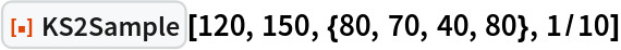 ResourceFunction["KS2Sample"][120, 150, {80, 70, 40, 80}, 1/10]