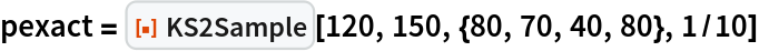 pexact = ResourceFunction["KS2Sample"][120, 150, {80, 70, 40, 80}, 1/10]