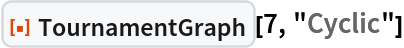 ResourceFunction["TournamentGraph"][7, "Cyclic"]
