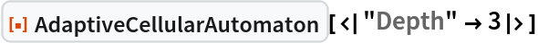 ResourceFunction["AdaptiveCellularAutomaton"][<|"Depth" -> 3|>]
