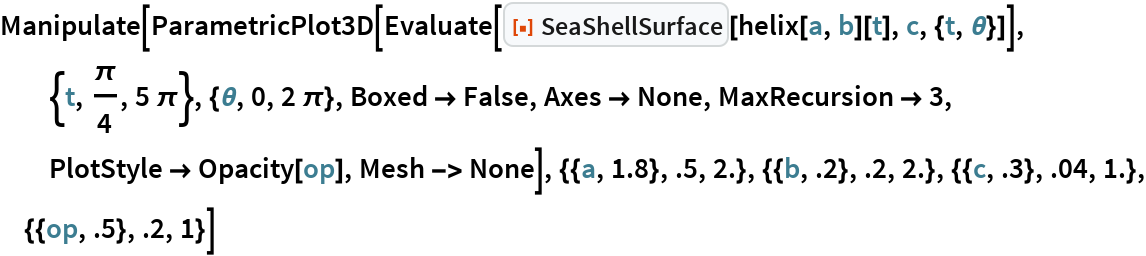SeaShellSurface | Wolfram Function Repository