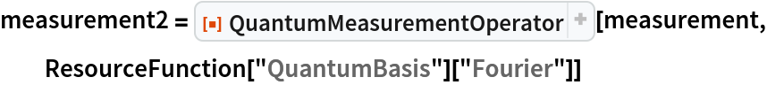 measurement2 = ResourceFunction["QuantumMeasurementOperator"][measurement, ResourceFunction["QuantumBasis"]["Fourier"]]