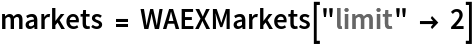 markets = WAEXMarkets["limit" -> 2]
