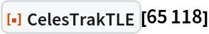 ResourceFunction["CelesTrakTLE"][65118]
