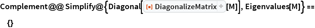 DiagonalizeMatrix | Wolfram Function Repository