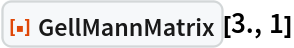ResourceFunction["GellMannMatrix"][3., 1]