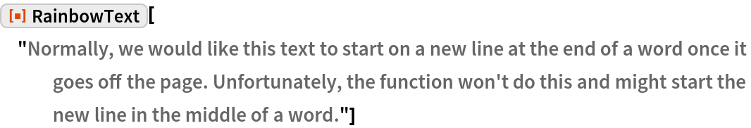 RainbowText | Wolfram Function Repository