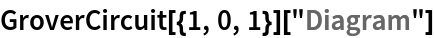 GroverCircuit[{1, 0, 1}]["Diagram"]
