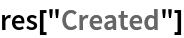 res["Created"]