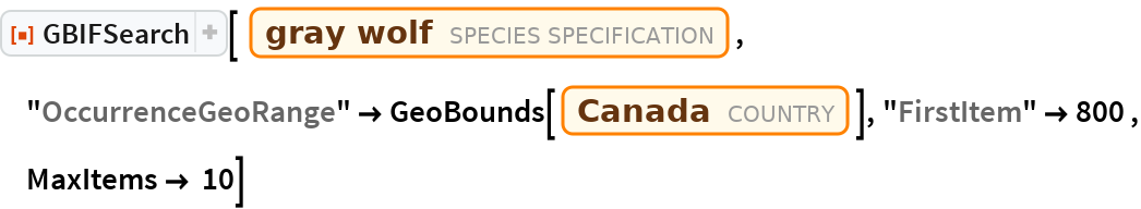 GBIFSearch | Wolfram Function Repository