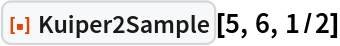 ResourceFunction["Kuiper2Sample"][5, 6, 1/2]