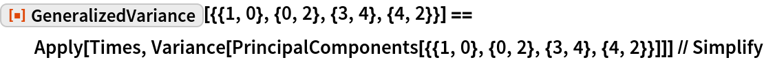 GeneralizedVariance | Wolfram Function Repository