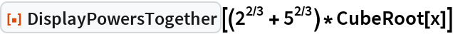 DisplayPowersTogether | Wolfram Function Repository