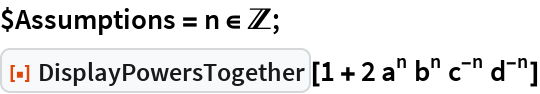 DisplayPowersTogether | Wolfram Function Repository