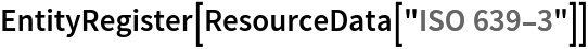 EntityRegister[ResourceData[\!\(\*
TagBox["\"\<ISO 639-3\>\"",
#& ,
BoxID -> "ResourceTag-ISO 639-3-Input",
AutoDelete->True]\)]]