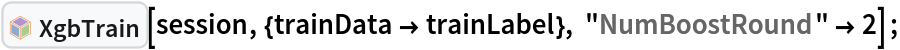 InterpretationBox[FrameBox[TagBox[TooltipBox[PaneBox[GridBox[List[List[GraphicsBox[List[Thickness[0.0025`], List[FaceForm[List[RGBColor[0.9607843137254902`, 0.5058823529411764`, 0.19607843137254902`], Opacity[1.`]]], FilledCurveBox[List[List[List[0, 2, 0], List[0, 1, 0], List[0, 1, 0], List[0, 1, 0], List[0, 1, 0]], List[List[0, 2, 0], List[0, 1, 0], List[0, 1, 0], List[0, 1, 0], List[0, 1, 0]], List[List[0, 2, 0], List[0, 1, 0], List[0, 1, 0], List[0, 1, 0], List[0, 1, 0], List[0, 1, 0]], List[List[0, 2, 0], List[1, 3, 3], List[0, 1, 0], List[1, 3, 3], List[0, 1, 0], List[1, 3, 3], List[0, 1, 0], List[1, 3, 3], List[1, 3, 3], List[0, 1, 0], List[1, 3, 3], List[0, 1, 0], List[1, 3, 3]]], List[List[List[205.`, 22.863691329956055`], List[205.`, 212.31669425964355`], List[246.01799774169922`, 235.99870109558105`], List[369.0710144042969`, 307.0436840057373`], List[369.0710144042969`, 117.59068870544434`], List[205.`, 22.863691329956055`]], List[List[30.928985595703125`, 307.0436840057373`], List[153.98200225830078`, 235.99870109558105`], List[195.`, 212.31669425964355`], List[195.`, 22.863691329956055`], List[30.928985595703125`, 117.59068870544434`], List[30.928985595703125`, 307.0436840057373`]], List[List[200.`, 410.42970085144043`], List[364.0710144042969`, 315.7036876678467`], List[241.01799774169922`, 244.65868949890137`], List[200.`, 220.97669792175293`], List[158.98200225830078`, 244.65868949890137`], List[35.928985595703125`, 315.7036876678467`], List[200.`, 410.42970085144043`]], List[List[376.5710144042969`, 320.03370475769043`], List[202.5`, 420.53370475769043`], List[200.95300006866455`, 421.42667961120605`], List[199.04699993133545`, 421.42667961120605`], List[197.5`, 420.53370475769043`], List[23.428985595703125`, 320.03370475769043`], List[21.882003784179688`, 319.1406993865967`], List[20.928985595703125`, 317.4896984100342`], List[20.928985595703125`, 315.7036876678467`], List[20.928985595703125`, 114.70369529724121`], List[20.928985595703125`, 112.91769218444824`], List[21.882003784179688`, 111.26669120788574`], List[23.428985595703125`, 110.37369346618652`], List[197.5`, 9.87369155883789`], List[198.27300024032593`, 9.426692008972168`], List[199.13700008392334`, 9.203690528869629`], List[200.`, 9.203690528869629`], List[200.86299991607666`, 9.203690528869629`], List[201.72699999809265`, 9.426692008972168`], List[202.5`, 9.87369155883789`], List[376.5710144042969`, 110.37369346618652`], List[378.1179962158203`, 111.26669120788574`], List[379.0710144042969`, 112.91769218444824`], List[379.0710144042969`, 114.70369529724121`], List[379.0710144042969`, 315.7036876678467`], List[379.0710144042969`, 317.4896984100342`], List[378.1179962158203`, 319.1406993865967`], List[376.5710144042969`, 320.03370475769043`]]]]], List[FaceForm[List[RGBColor[0.5529411764705883`, 0.6745098039215687`, 0.8117647058823529`], Opacity[1.`]]], FilledCurveBox[List[List[List[0, 2, 0], List[0, 1, 0], List[0, 1, 0], List[0, 1, 0]]], List[List[List[44.92900085449219`, 282.59088134765625`], List[181.00001525878906`, 204.0298843383789`], List[181.00001525878906`, 46.90887451171875`], List[44.92900085449219`, 125.46986389160156`], List[44.92900085449219`, 282.59088134765625`]]]]], List[FaceForm[List[RGBColor[0.6627450980392157`, 0.803921568627451`, 0.5686274509803921`], Opacity[1.`]]], FilledCurveBox[List[List[List[0, 2, 0], List[0, 1, 0], List[0, 1, 0], List[0, 1, 0]]], List[List[List[355.0710144042969`, 282.59088134765625`], List[355.0710144042969`, 125.46986389160156`], List[219.`, 46.90887451171875`], List[219.`, 204.0298843383789`], List[355.0710144042969`, 282.59088134765625`]]]]], List[FaceForm[List[RGBColor[0.6901960784313725`, 0.5882352941176471`, 0.8117647058823529`], Opacity[1.`]]], FilledCurveBox[List[List[List[0, 2, 0], List[0, 1, 0], List[0, 1, 0], List[0, 1, 0]]], List[List[List[200.`, 394.0606994628906`], List[336.0710144042969`, 315.4997024536133`], List[200.`, 236.93968200683594`], List[63.928985595703125`, 315.4997024536133`], List[200.`, 394.0606994628906`]]]]]], List[Rule[BaselinePosition, Scaled[0.15`]], Rule[ImageSize, 10], Rule[ImageSize, 15]]], StyleBox[RowBox[List["XgbTrain", " "]], Rule[ShowAutoStyles, False], Rule[ShowStringCharacters, False], Rule[FontSize, Times[0.9`, Inherited]], Rule[FontColor, GrayLevel[0.1`]]]]], Rule[GridBoxSpacings, List[Rule["Columns", List[List[0.25`]]]]]], Rule[Alignment, List[Left, Baseline]], Rule[BaselinePosition, Baseline], Rule[FrameMargins, List[List[3, 0], List[0, 0]]], Rule[BaseStyle, List[Rule[LineSpacing, List[0, 0]], Rule[LineBreakWithin, False]]]], RowBox[List["PacletSymbol", "[", RowBox[List["\"MikeYeh/XGBPaclet\"", ",", "\"MikeYeh`XGBPaclet`XgbTrain\""]], "]"]], Rule[TooltipStyle, List[Rule[ShowAutoStyles, True], Rule[ShowStringCharacters, True]]]], Function[Annotation[Slot[1], Style[Defer[PacletSymbol["MikeYeh/XGBPaclet", "MikeYeh`XGBPaclet`XgbTrain"]], Rule[ShowStringCharacters, True]], "Tooltip"]]], Rule[Background, RGBColor[0.968`, 0.976`, 0.984`]], Rule[BaselinePosition, Baseline], Rule[DefaultBaseStyle, List[]], Rule[FrameMargins, List[List[0, 0], List[1, 1]]], Rule[FrameStyle, RGBColor[0.831`, 0.847`, 0.85`]], Rule[RoundingRadius, 4]], PacletSymbol["MikeYeh/XGBPaclet", "MikeYeh`XGBPaclet`XgbTrain"], Rule[Selectable, False], Rule[SelectWithContents, True], Rule[BoxID, "PacletSymbolBox"]][
  session, {trainData -> trainLabel}, "NumBoostRound" -> 2] ;