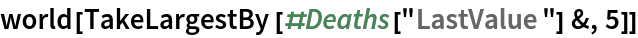 world[TakeLargestBy[#Deaths["LastValue"] &, 5]]