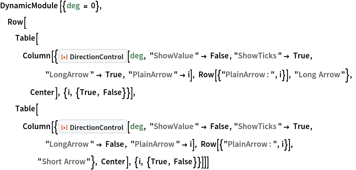 DirectionControl | Wolfram Function Repository