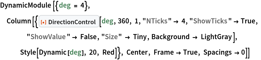 DirectionControl | Wolfram Function Repository