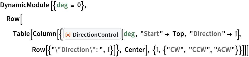 DirectionControl | Wolfram Function Repository