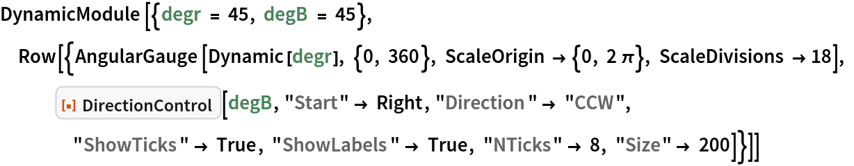 DirectionControl | Wolfram Function Repository