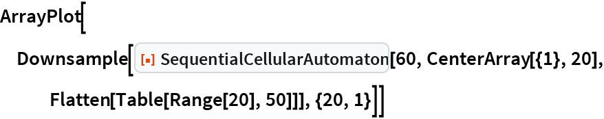 SequentialCellularAutomaton | Wolfram Function Repository