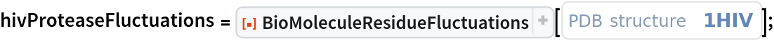 hivProteaseFluctuations = ResourceFunction["BioMoleculeResidueFluctuations"][
   ExternalIdentifier["PDBStructureID", "1HIV"]];