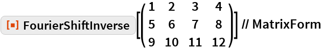 FourierShiftInverse | Wolfram Function Repository