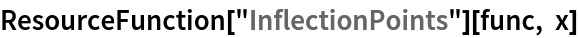 ResourceFunction["InflectionPoints"][func, x]