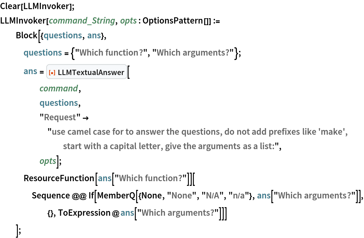 LLMTextualAnswer | Wolfram Function Repository