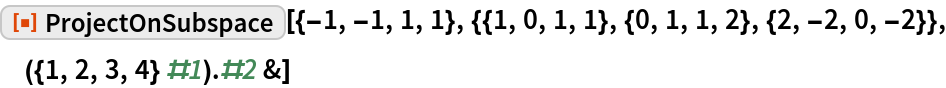 ProjectOnSubspace | Wolfram Function Repository