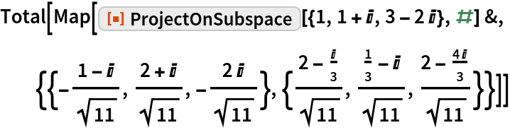 ProjectOnSubspace | Wolfram Function Repository