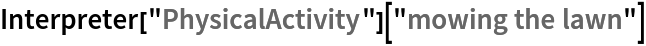 Interpreter["PhysicalActivity"]["mowing the lawn"]