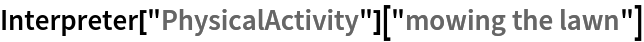 Interpreter["PhysicalActivity"]["mowing the lawn"]