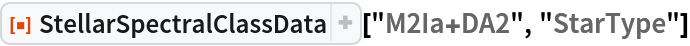 ResourceFunction["StellarSpectralClassData"]["M2Ia+DA2", "StarType"]