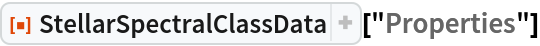 ResourceFunction["StellarSpectralClassData"]["Properties"]