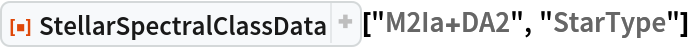 ResourceFunction["StellarSpectralClassData"]["M2Ia+DA2", "StarType"]