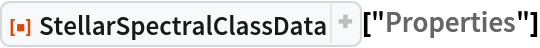 ResourceFunction["StellarSpectralClassData"]["Properties"]