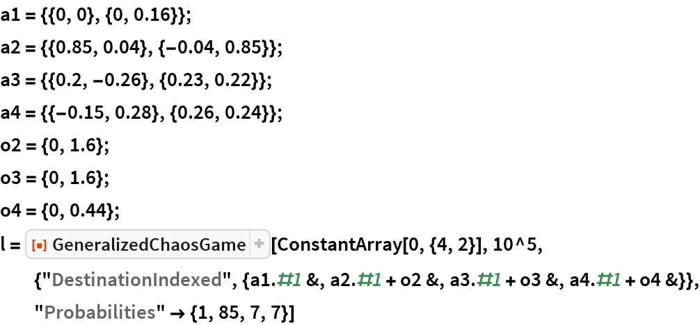 GeneralizedChaosGame | Wolfram Function Repository
