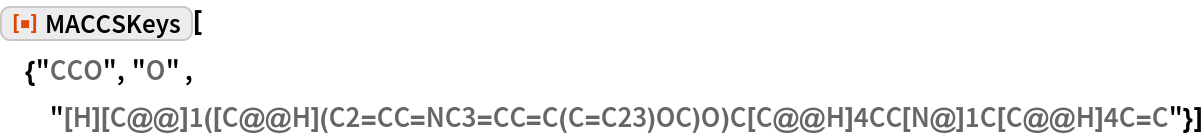 MACCSKeys | Wolfram Function Repository